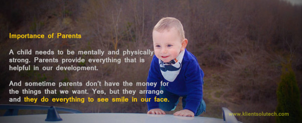 Importance of parents when we're a child