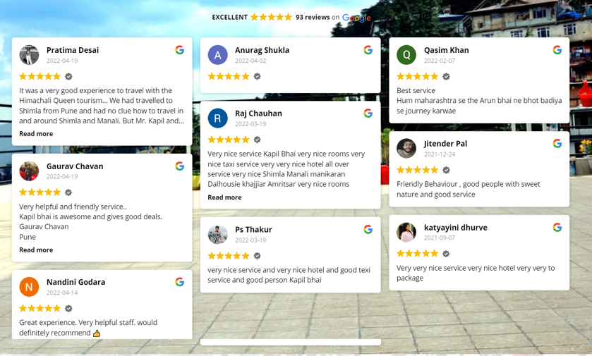 Showcase Google Reviews on Website