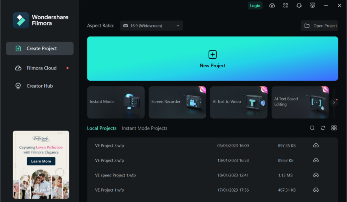 Filmora is a free video editing software