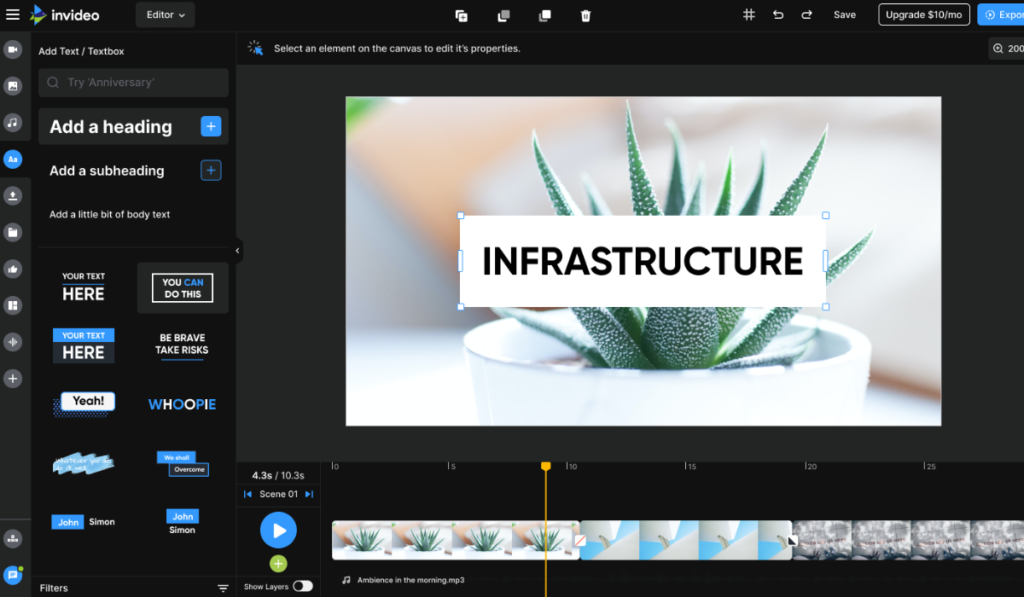 InVideo is free video editing software